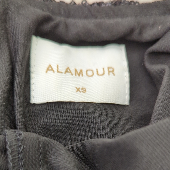 Black Maxi A-Line Skirt with Sequin Embellishments for Night Out - Picture 2 of 3